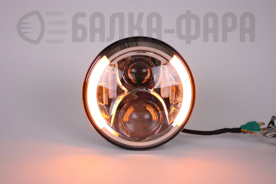 Светодиодная фара 7 дюймов хром, 1 штука в комплекте