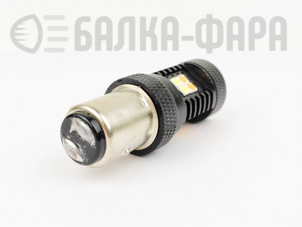 Лампа 12-T25 21/5 (1157) светодиод двухц white+yellow /2151/