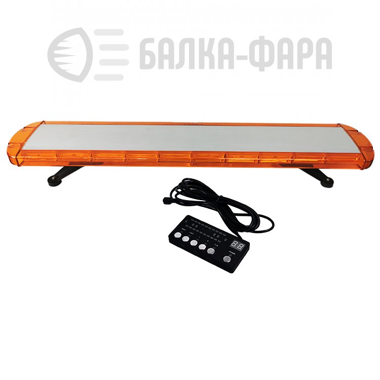 Балка проблесковая 220-W желтая 12-24V